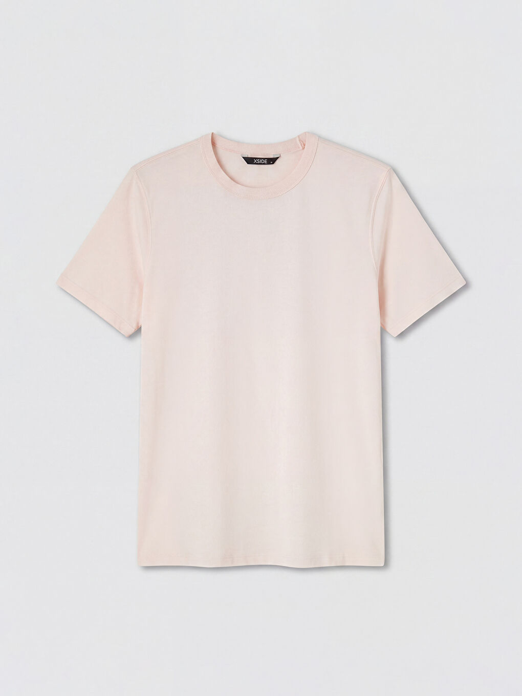 Pembe Bisiklet Yaka Penye Erkek Tişört