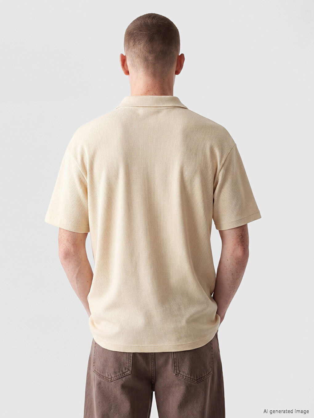 Polo Collar Embroidered Men's T-Shirt-3