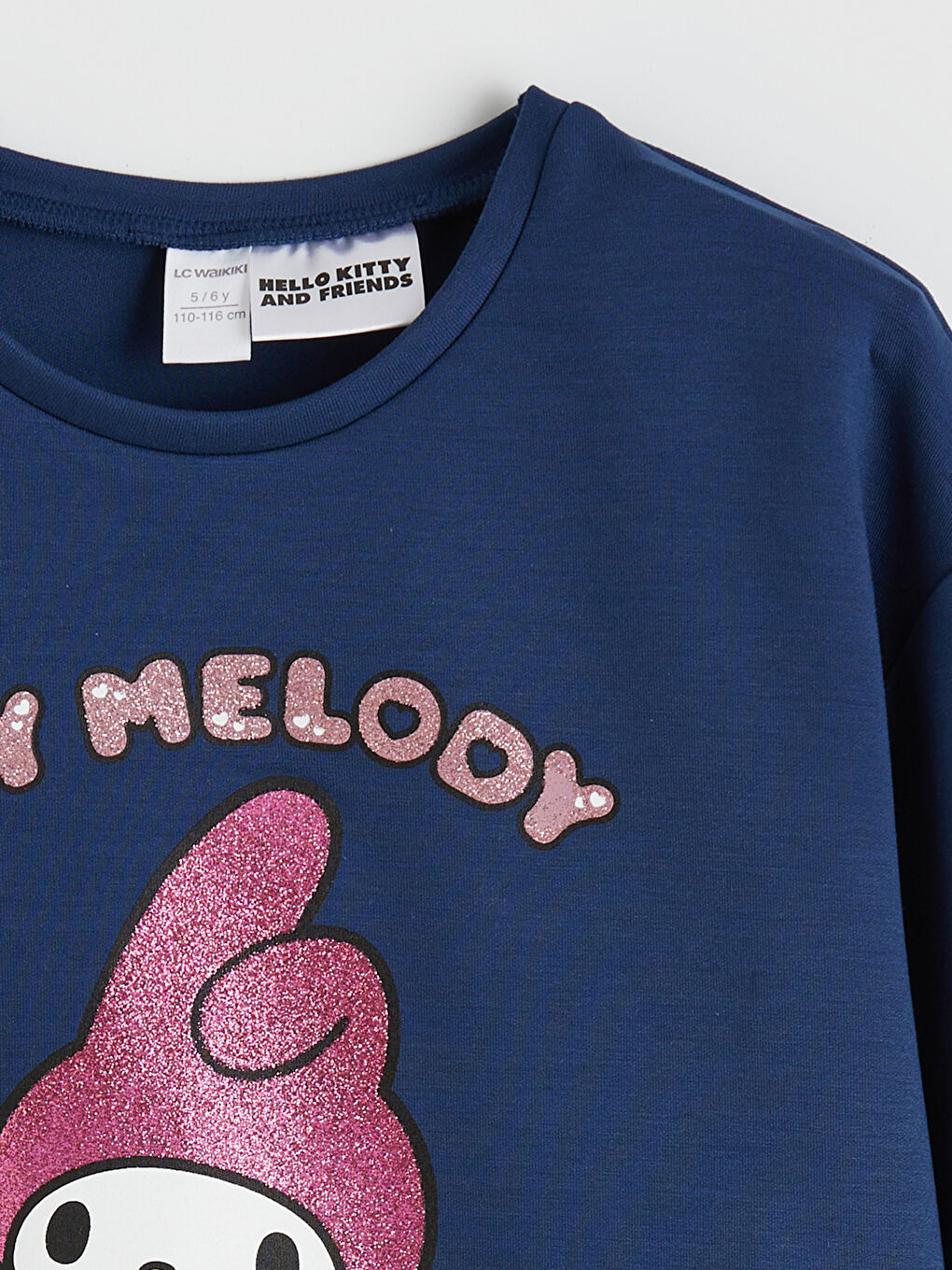 İndigo Bisiklet Yaka My Melody Baskılı Kız Çocuk Sweatshirt-2