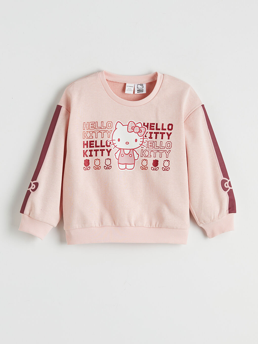 Pembe Hello Kitty Baskılı Kız Çocuk Sweatshirt