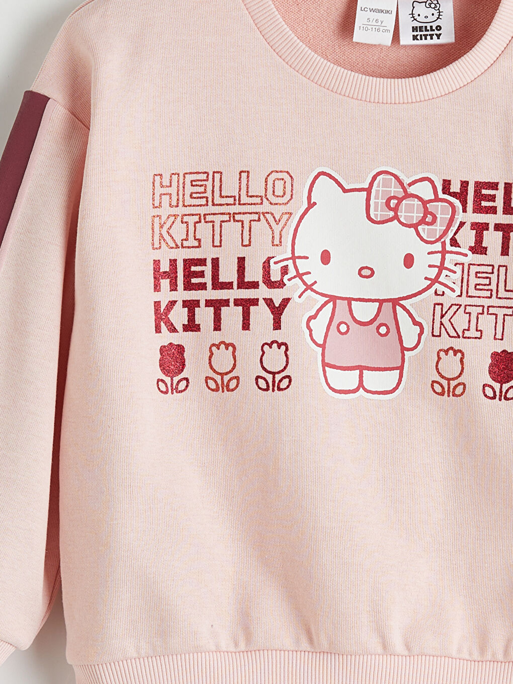 Pembe Hello Kitty Baskılı Kız Çocuk Sweatshirt-2
