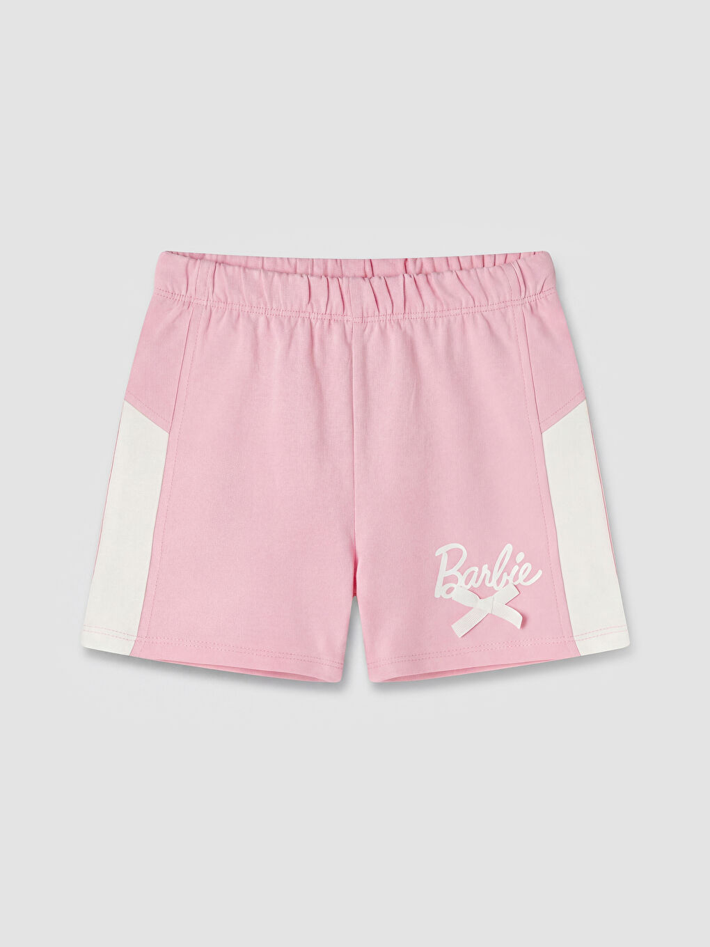 Pembe Barbie Baskılı Kız Çocuk Şort