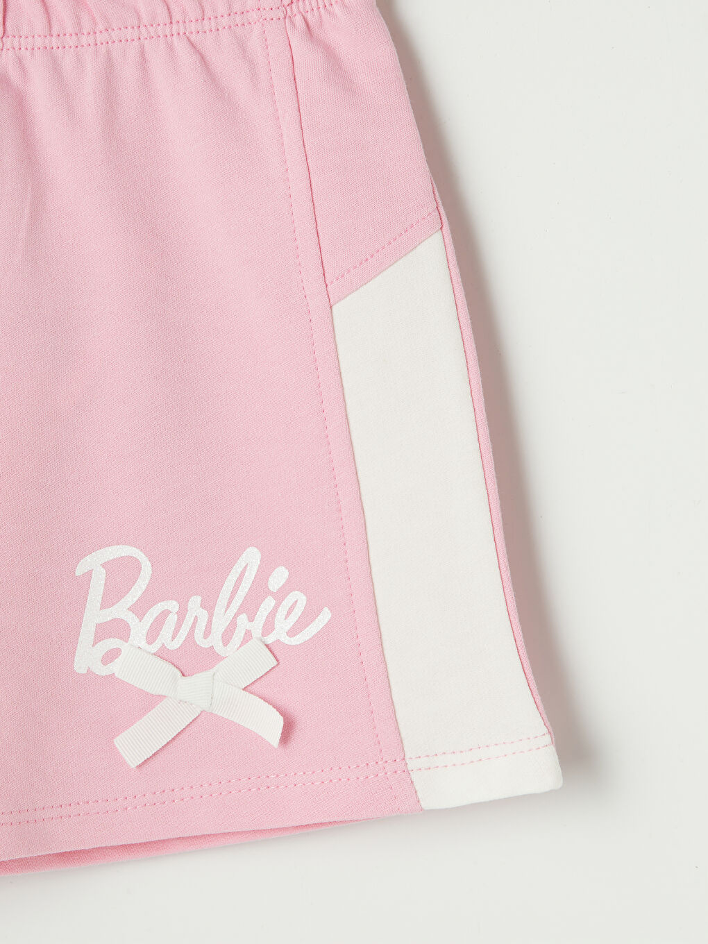 Pembe Barbie Baskılı Kız Çocuk Şort-2