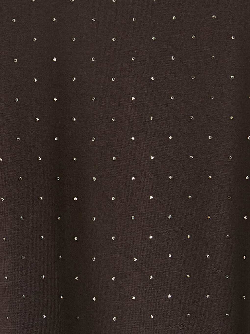 Kahverengi Bisiklet Yaka Taşlı Bluz-2