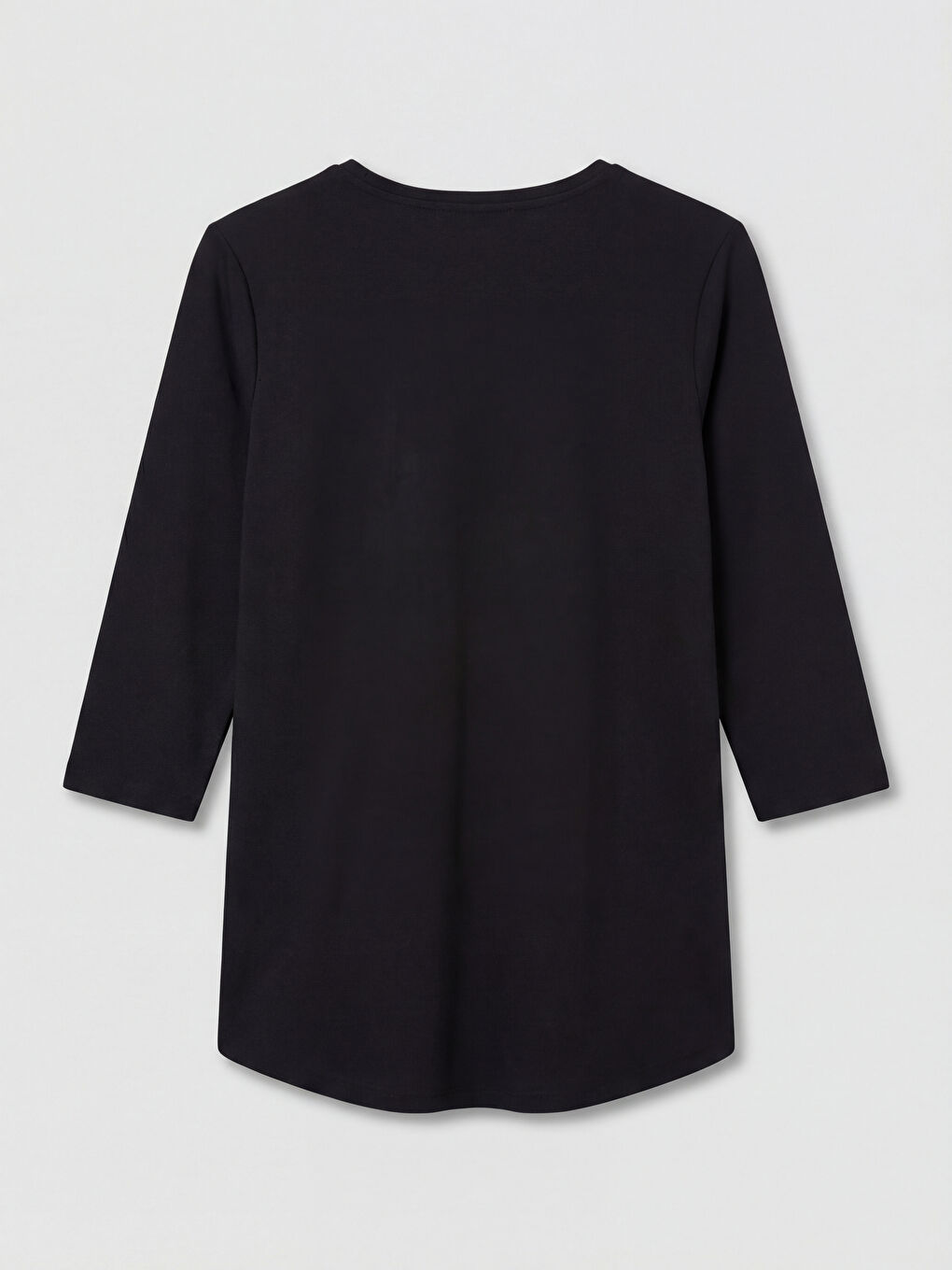 Siyah Bisiklet Yaka Çiçekli Bluz-1