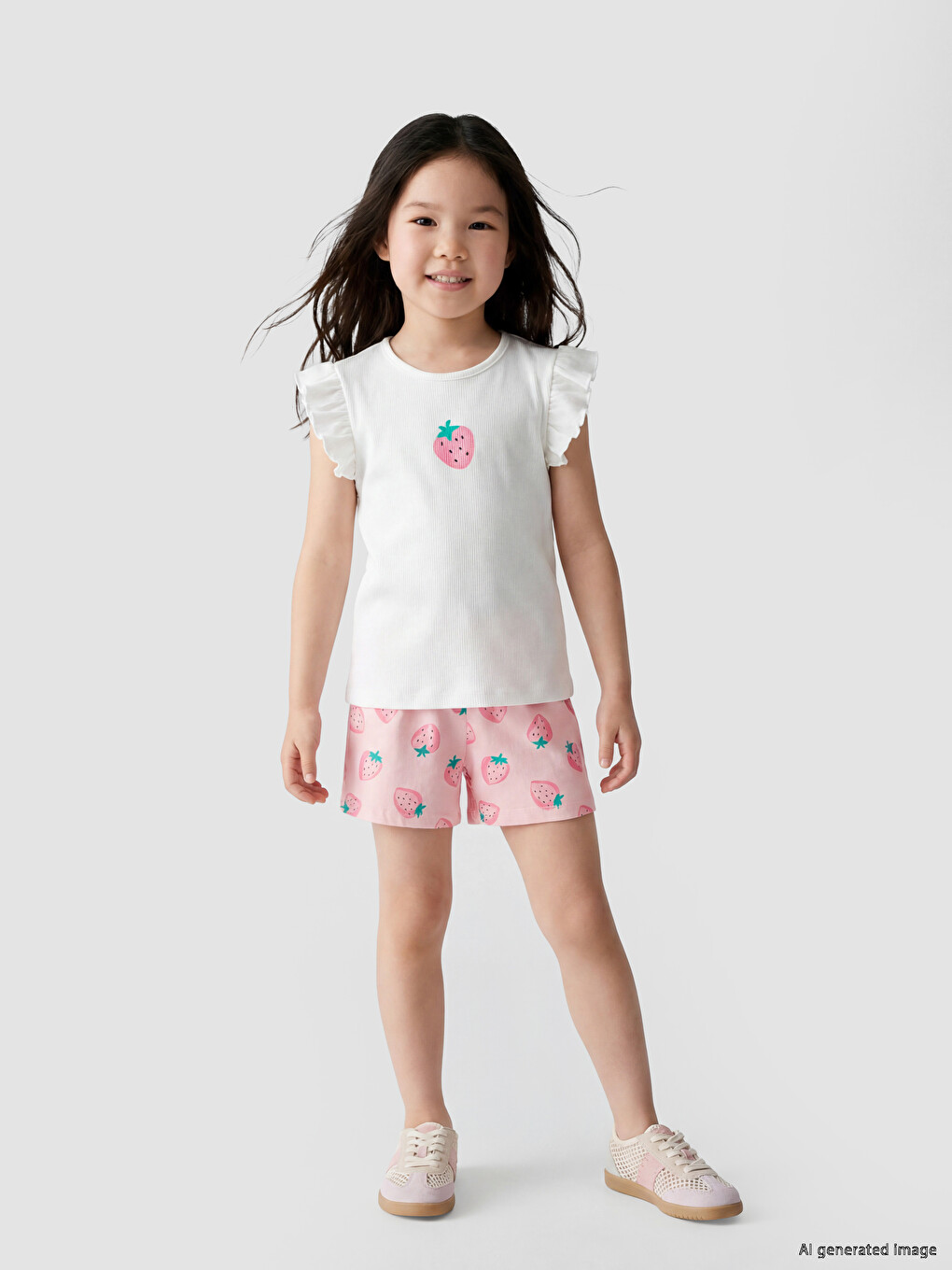 Lemon Printed Girls' Set