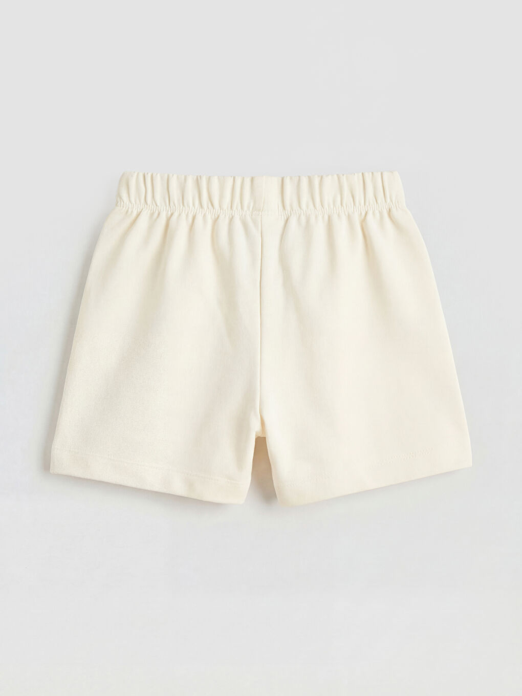 Ekru Kız Çocuk Fiyonk Detaylı Şeritli Şort 2'li-2