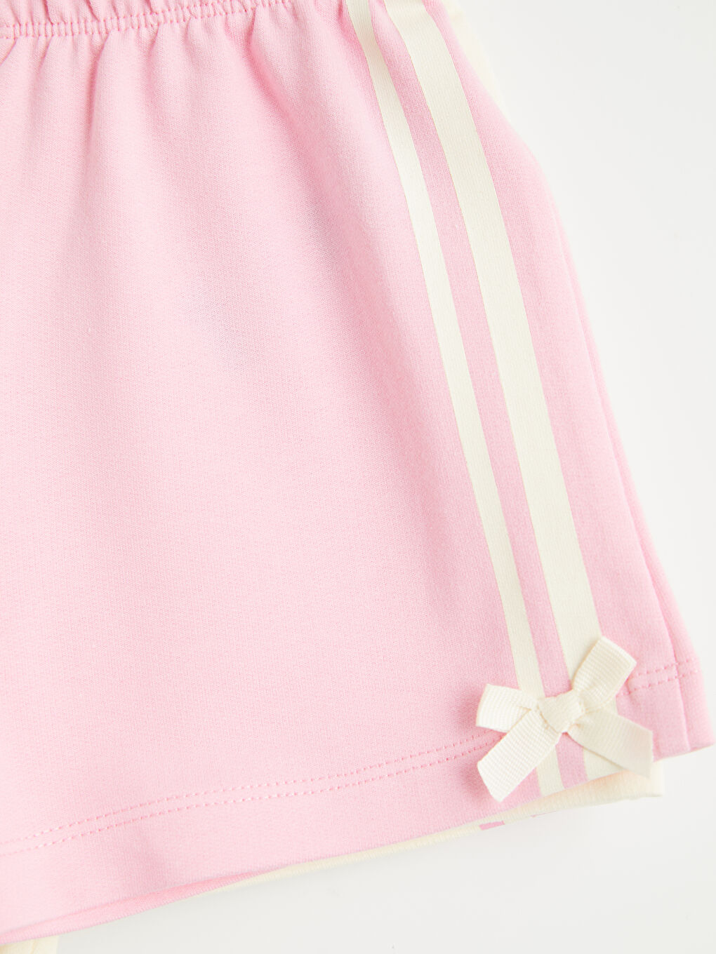 Ekru Kız Çocuk Fiyonk Detaylı Şeritli Şort 2'li-6