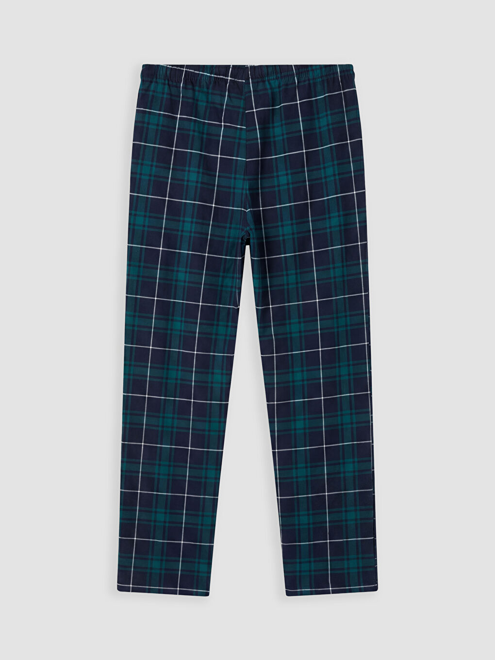 Lacivert Regular Fit Ekose Erkek Pijama Takımı-4