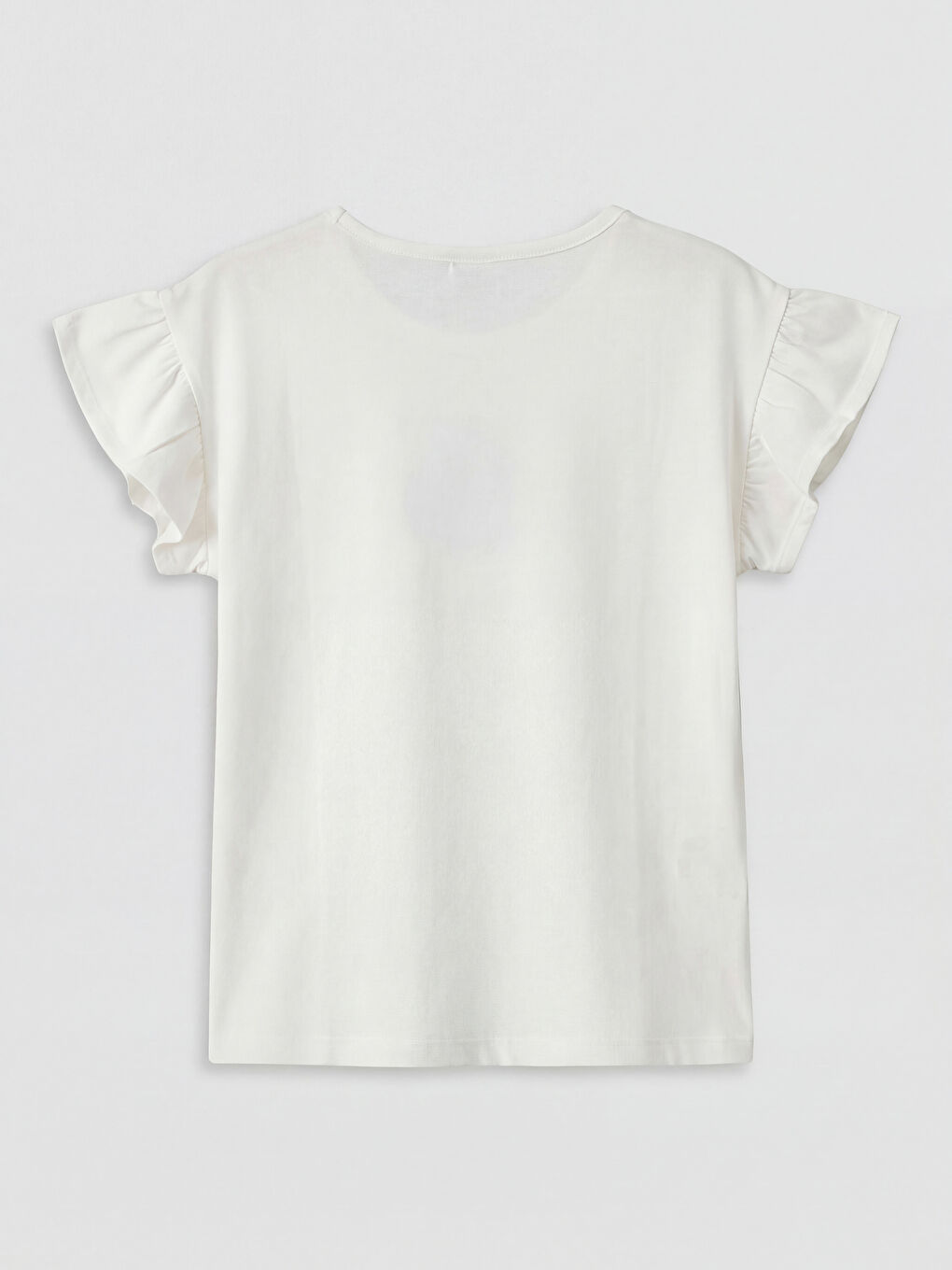 Ekru Çiçek Desenli Kız Çocuk Takım-2