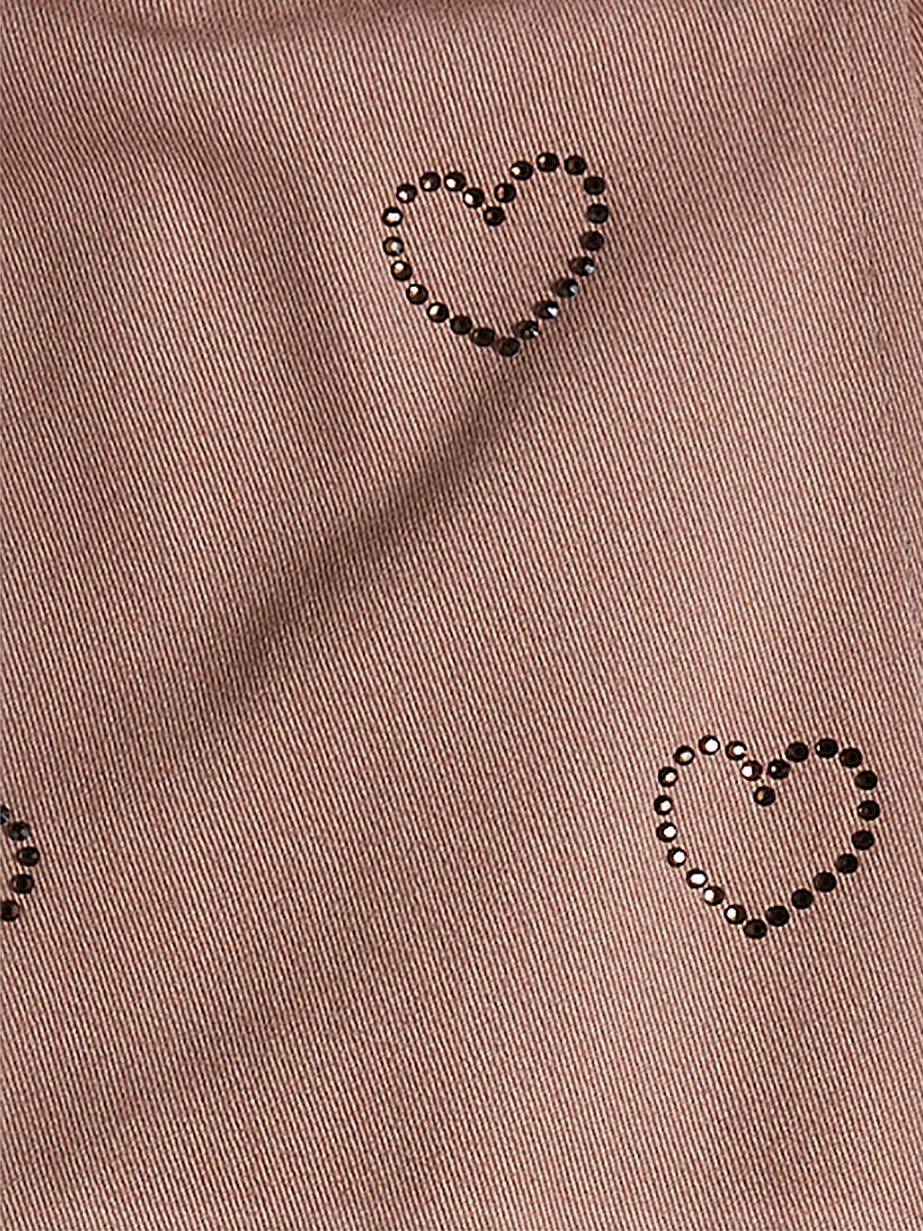 Kahverengi Taş İşlemeli Kız Çocuk Şort Etek ve Çorap-3