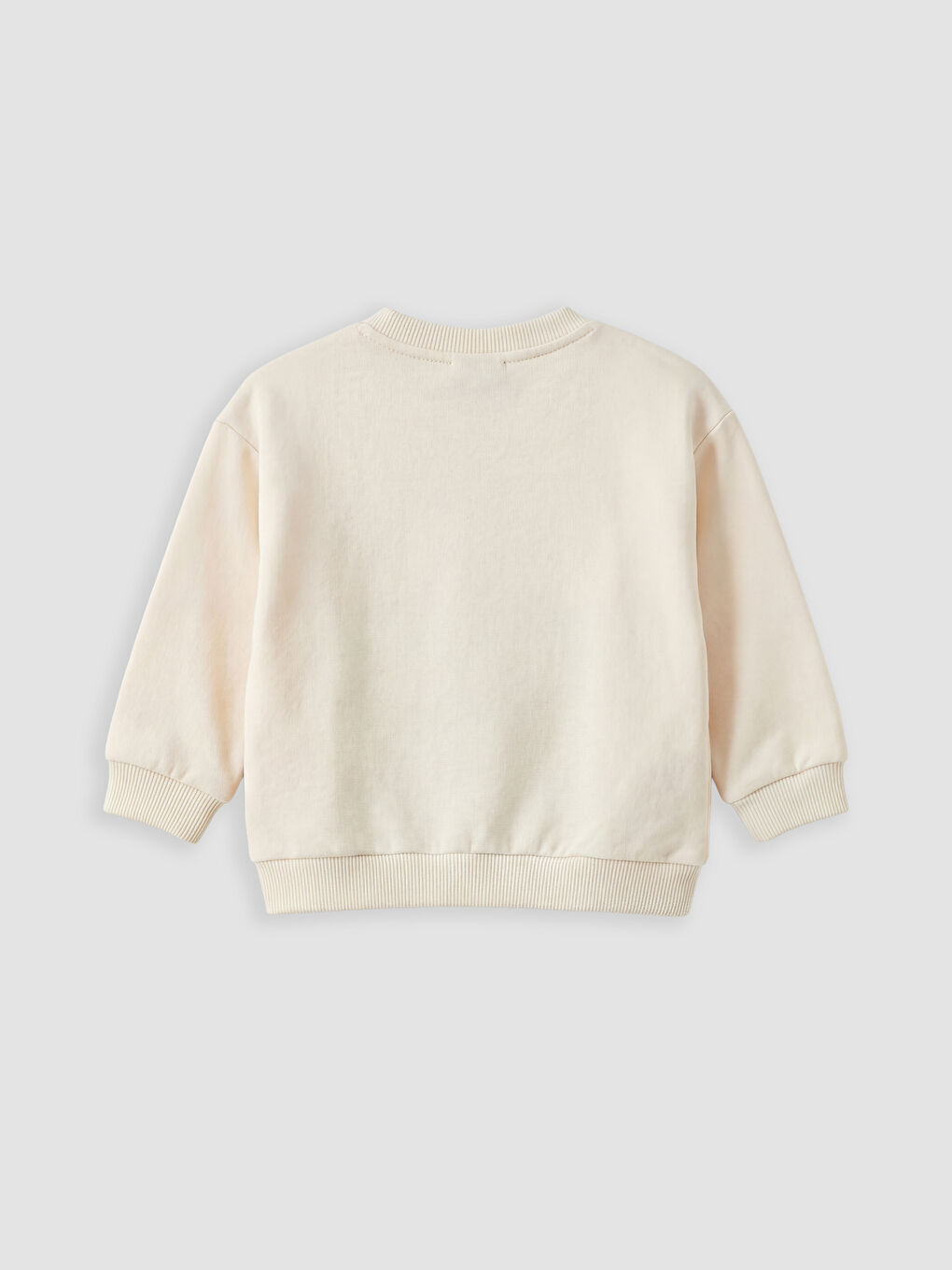 Bej Minnie Mouse Nakışlı Kız Bebek Sweatshirt ve Eşofman Altı-2