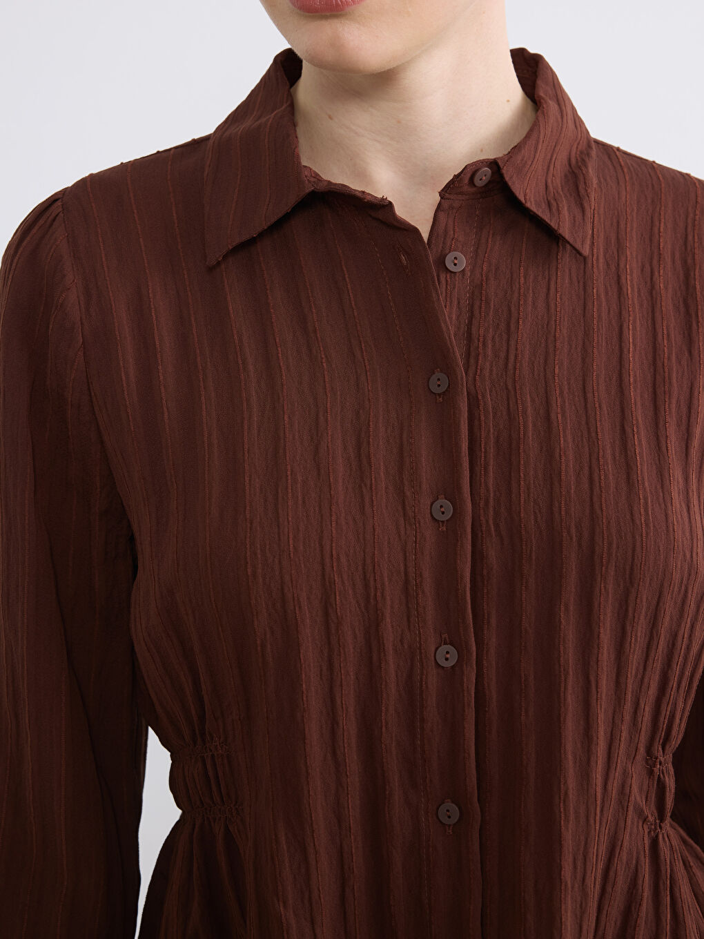 Striped Ruched Women's Shirt	
-2