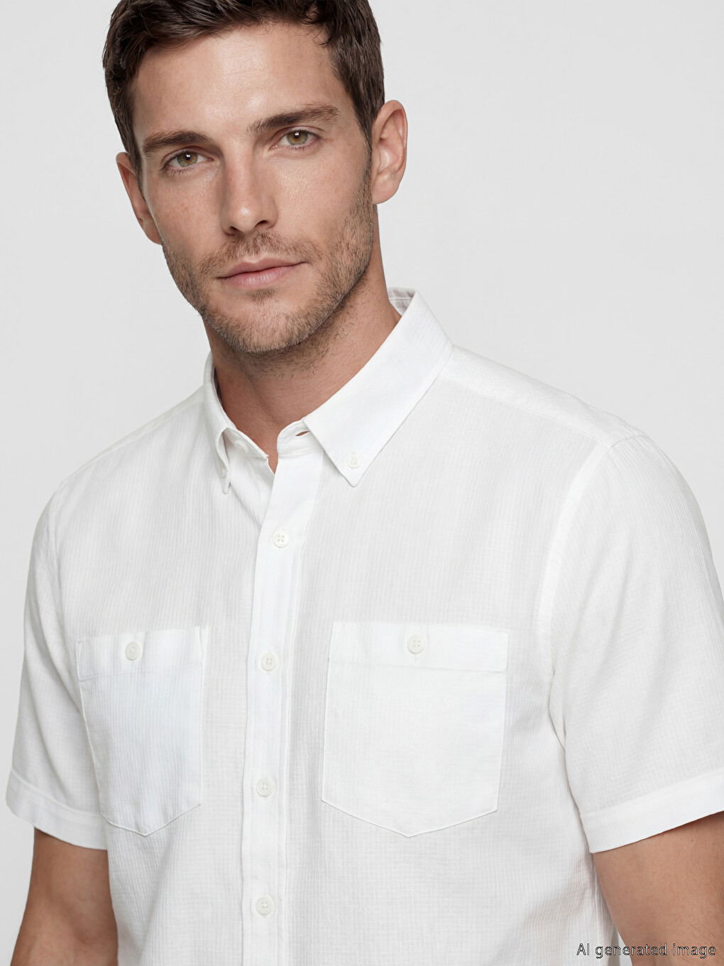 Regular Fit Men's Textured Shirt-2