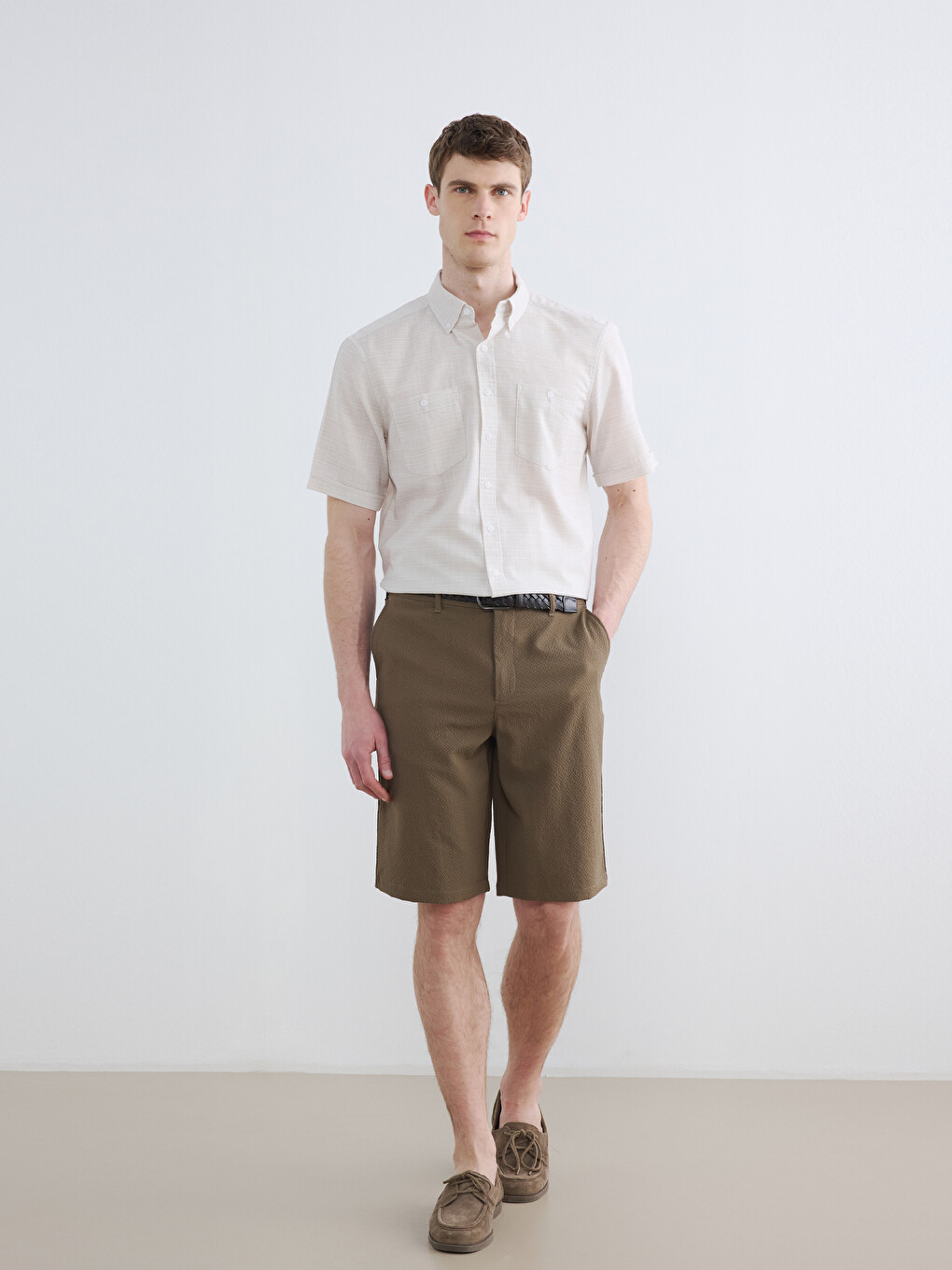 Regular Fit Textured Men's Shirt-1