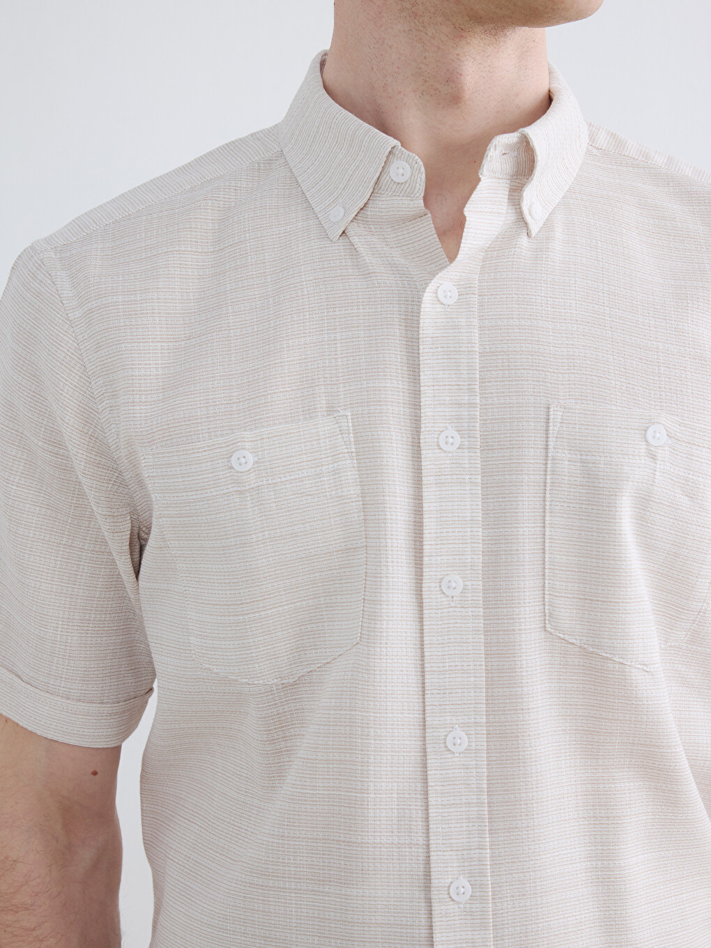 Regular Fit Textured Men's Shirt-2