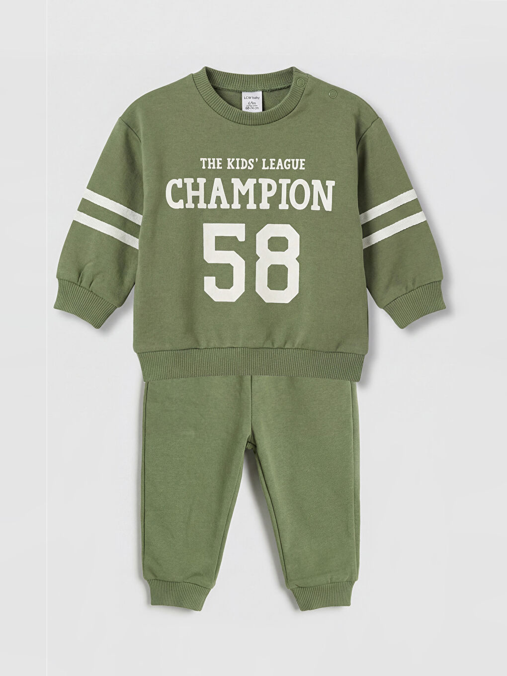 Haki Baskılı Erkek Bebek Eşofman Takımı