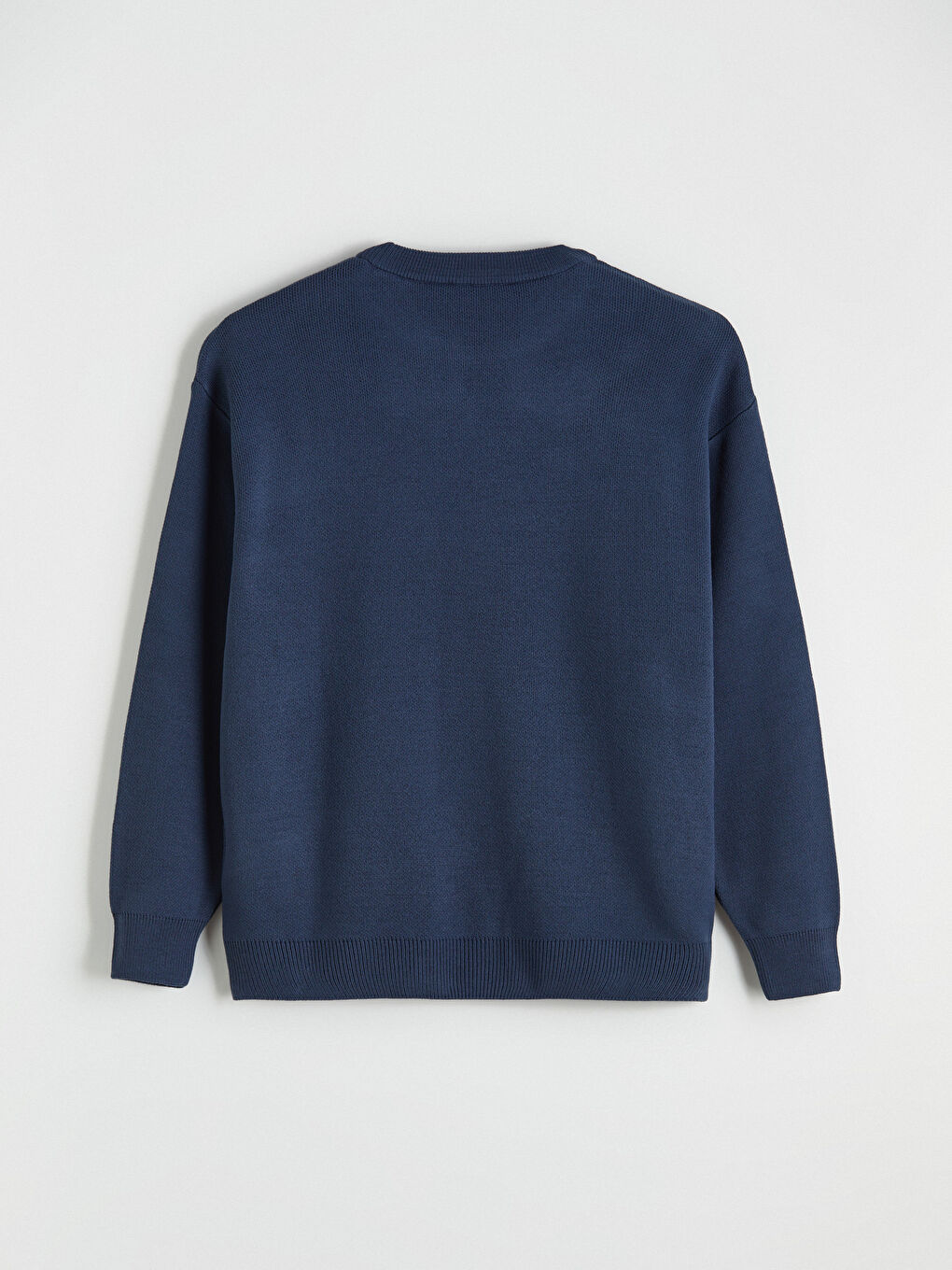 İndigo Bisiklet Yaka Erkek Triko Kazak-2