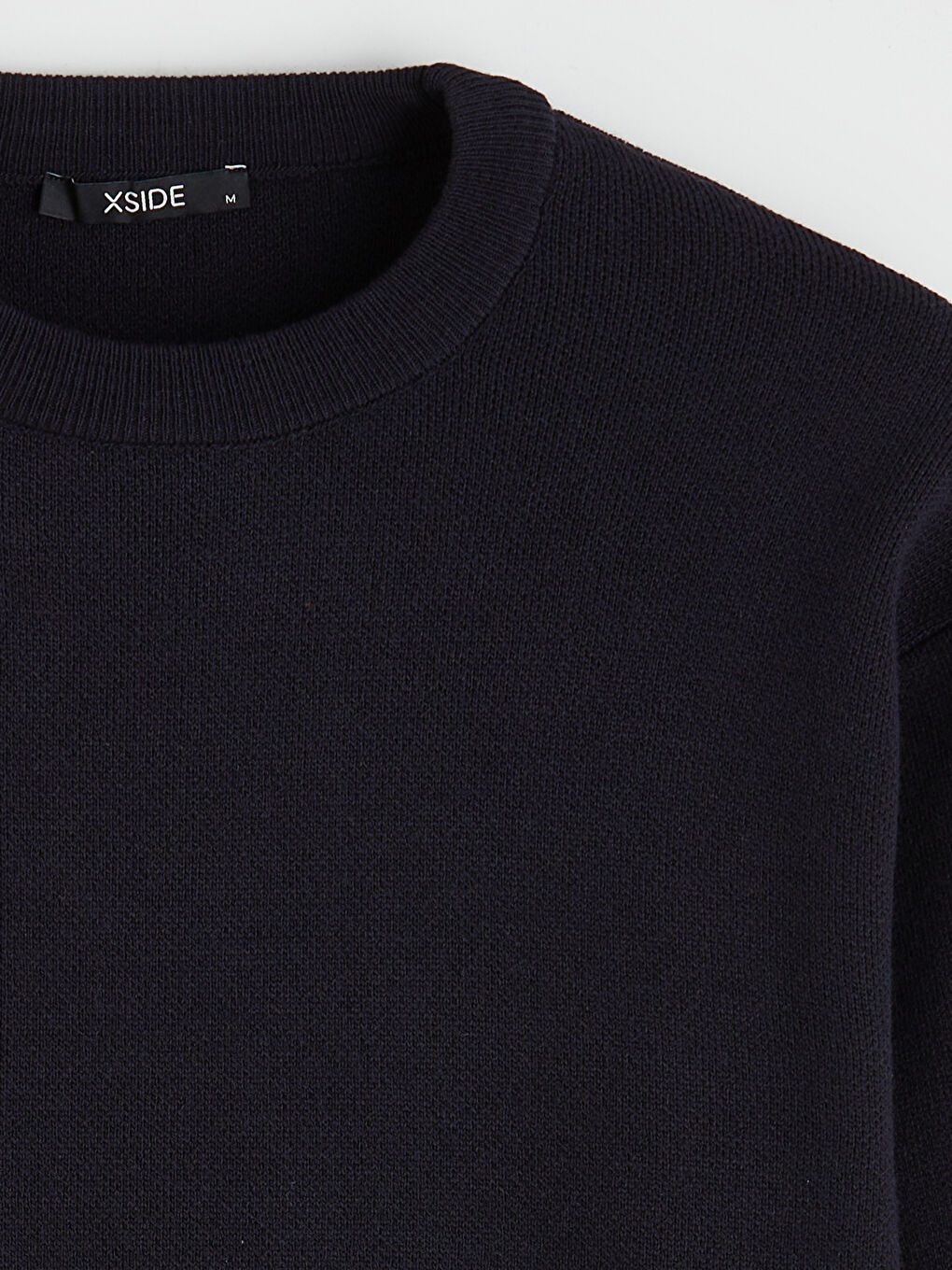 Lacivert Bisiklet Yaka Erkek Triko Kazak-1