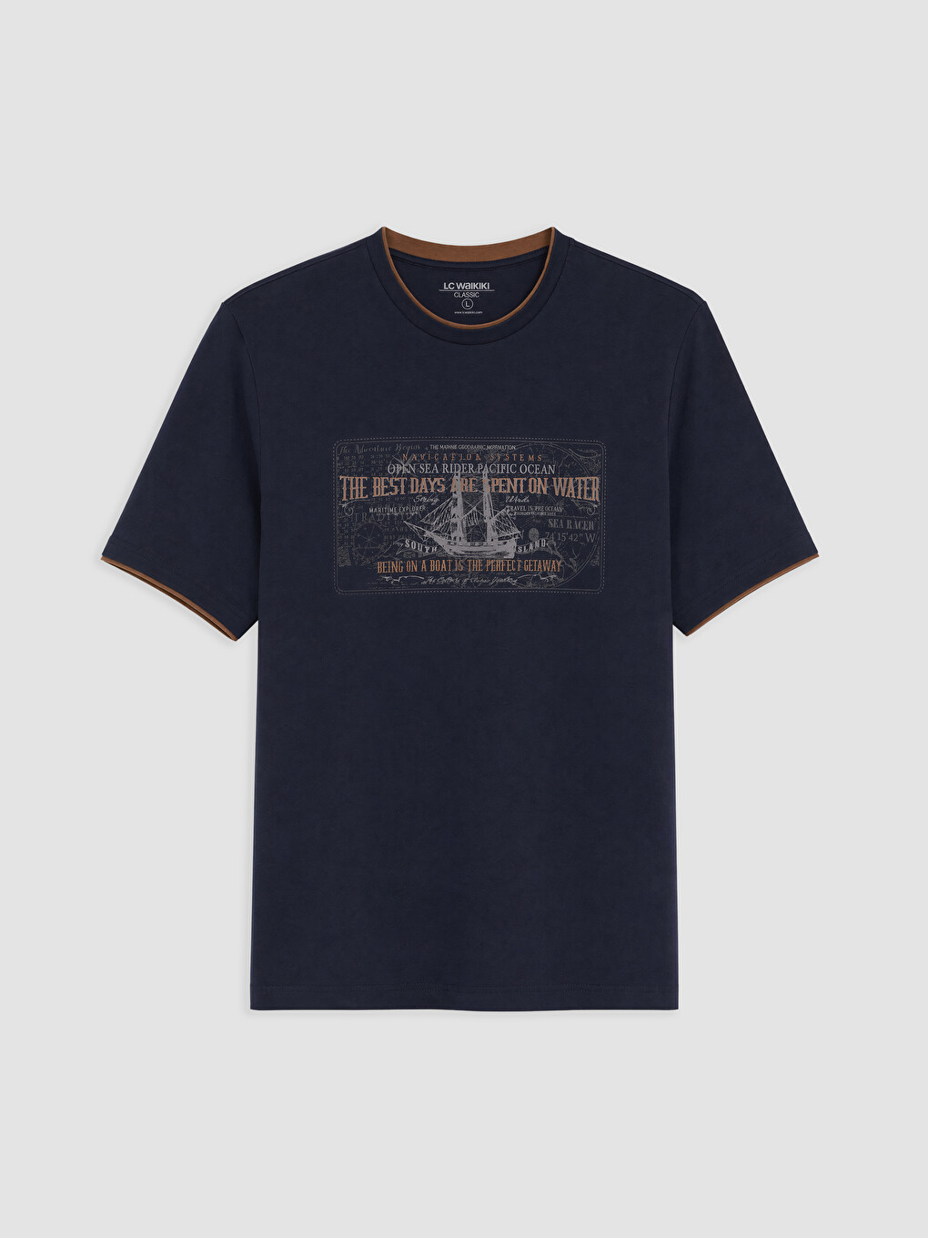 Crew Neck Printed Regular Fit Men's T-Shirt-3