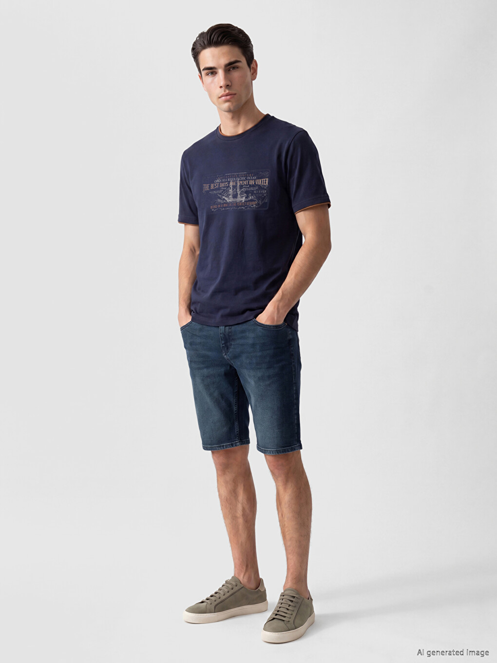 Crew Neck Printed Regular Fit Men's T-Shirt-1