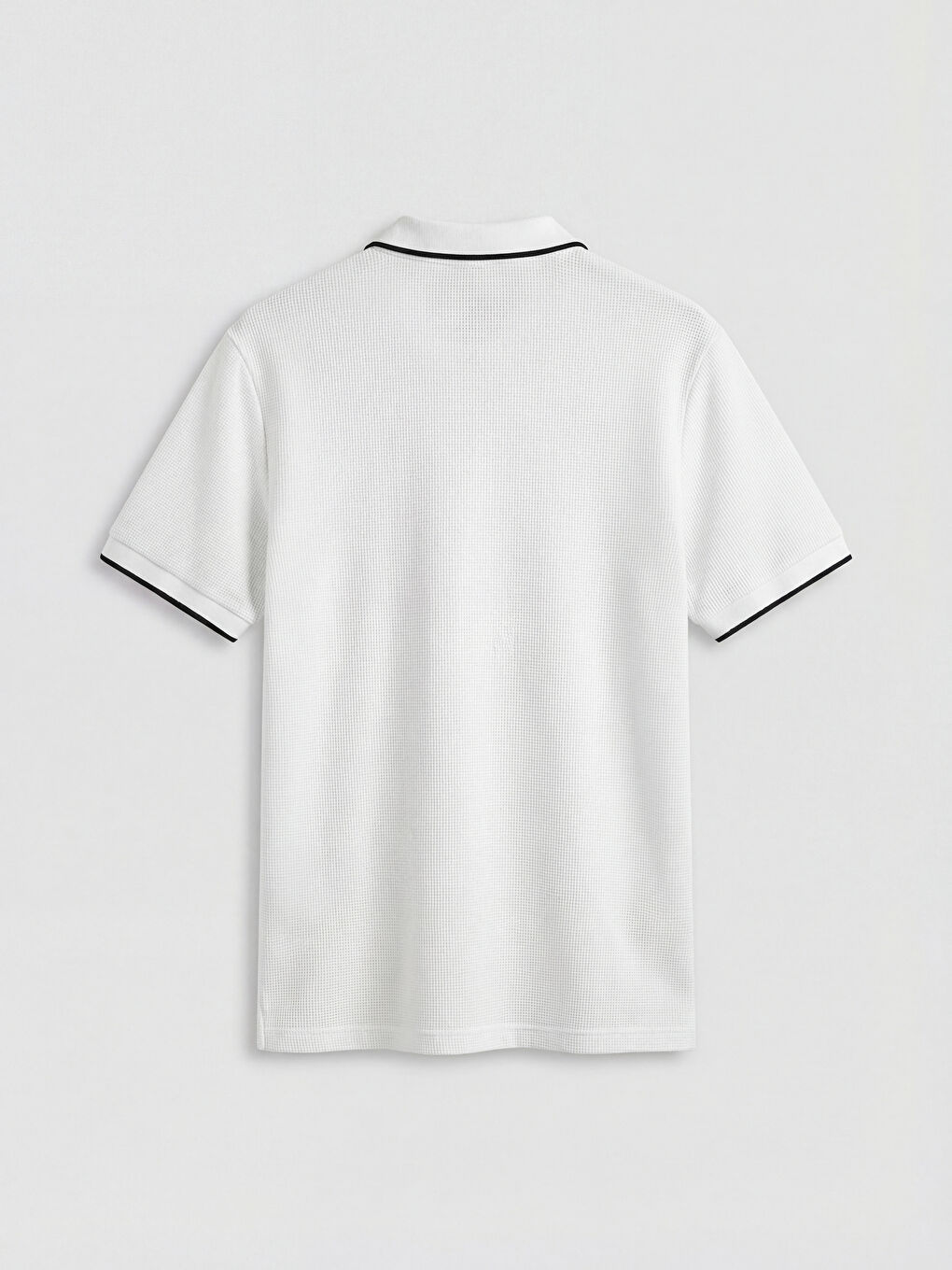 Beyaz Polo Yaka Erkek Tişört-1