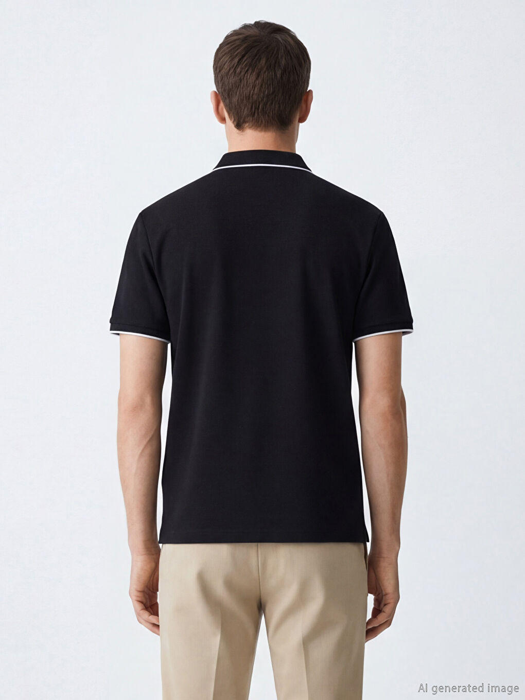 Polo Collar Men's T-Shirt-3