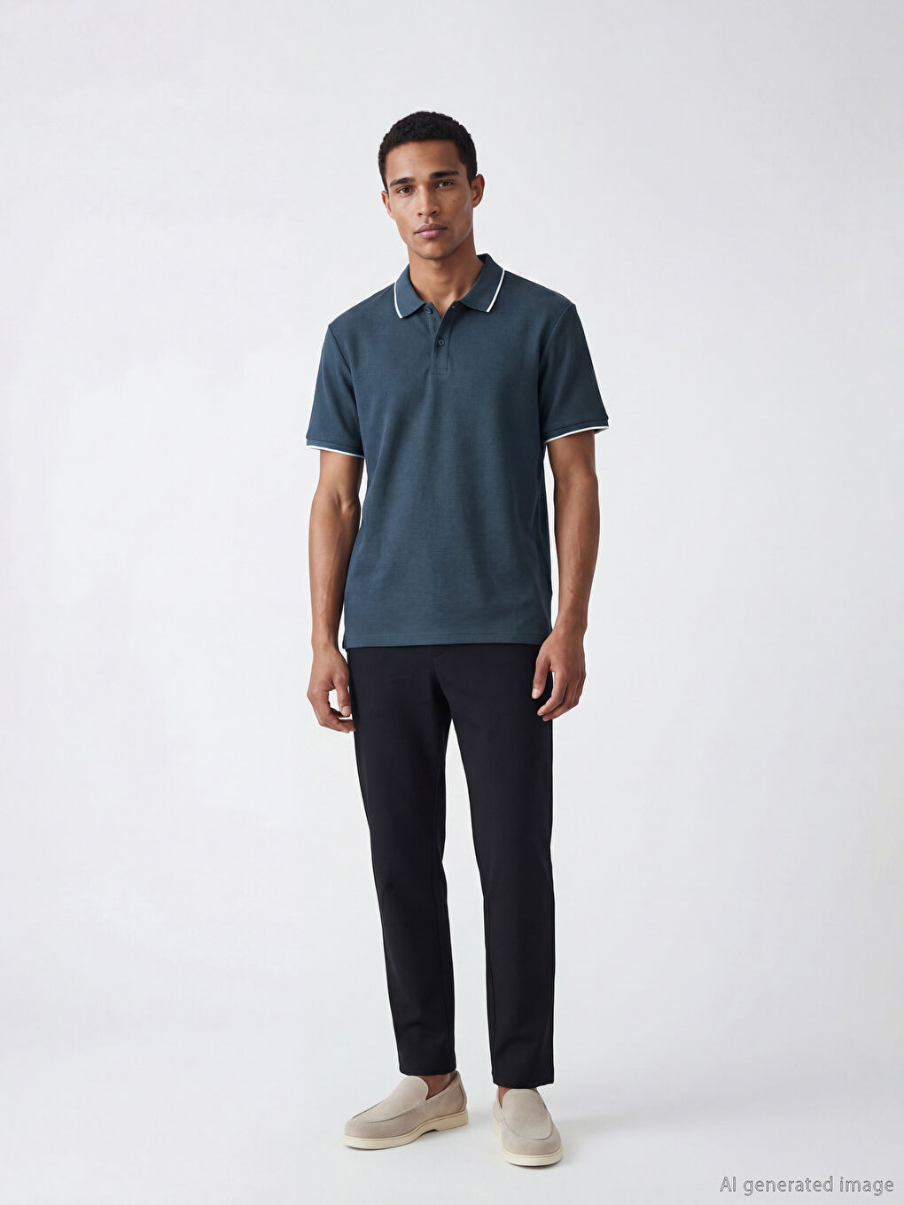 Polo Collar Men's T-Shirt-1