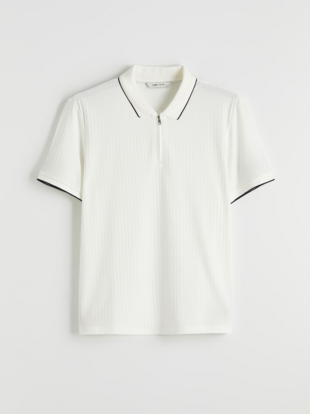 Ekru Polo Yaka Erkek Tişört-4