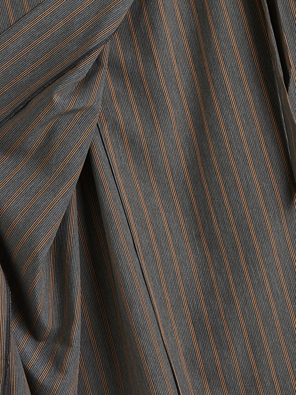 Gri Gömlek Yaka Çizgili A Kesim Elbise-6