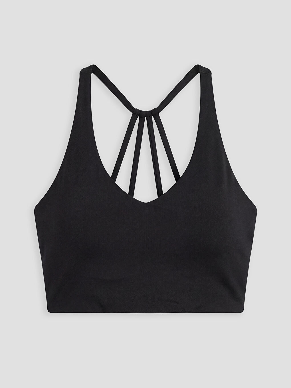 Siyah Balensiz Dolgusuz Düz Sporcu Sütyeni