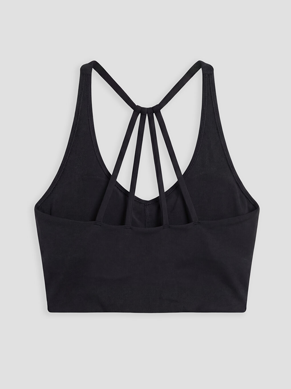 Siyah Balensiz Dolgusuz Düz Sporcu Sütyeni-1