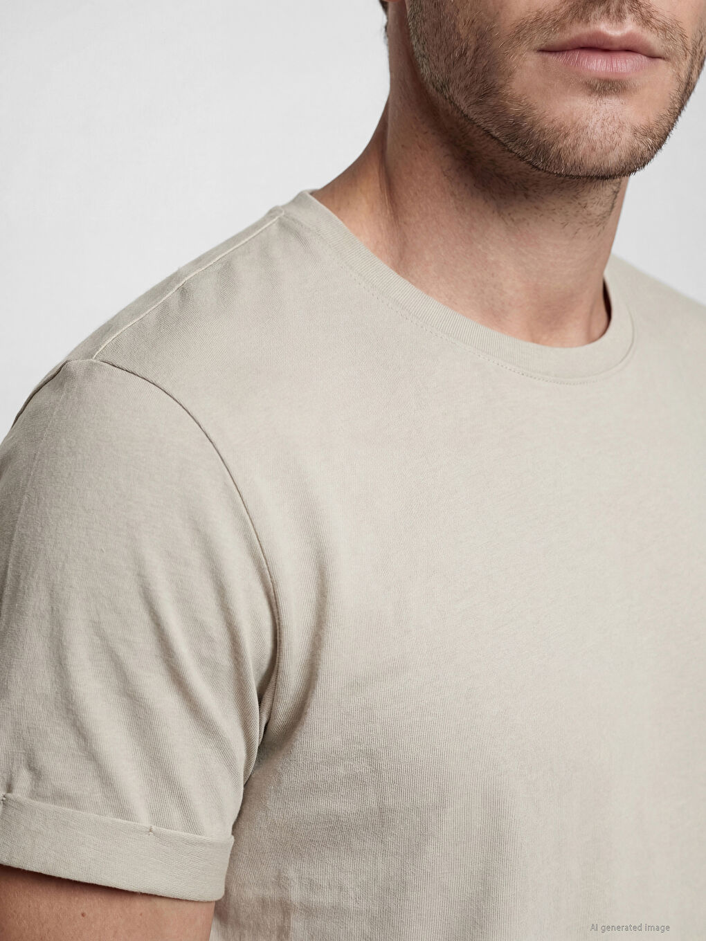 Crew Neck Men's Jersey T-Shirt-2