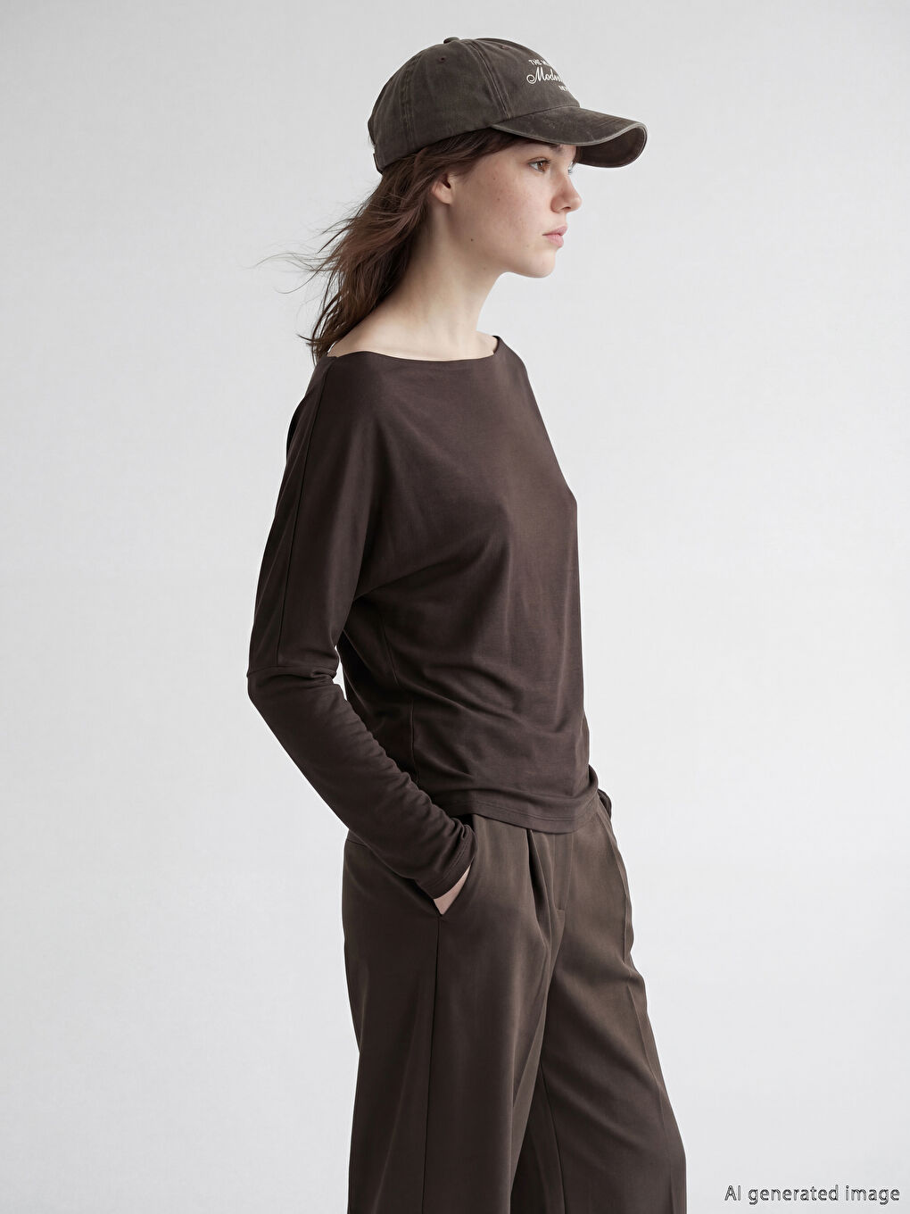 Женская блузка с вырезом лодочкой