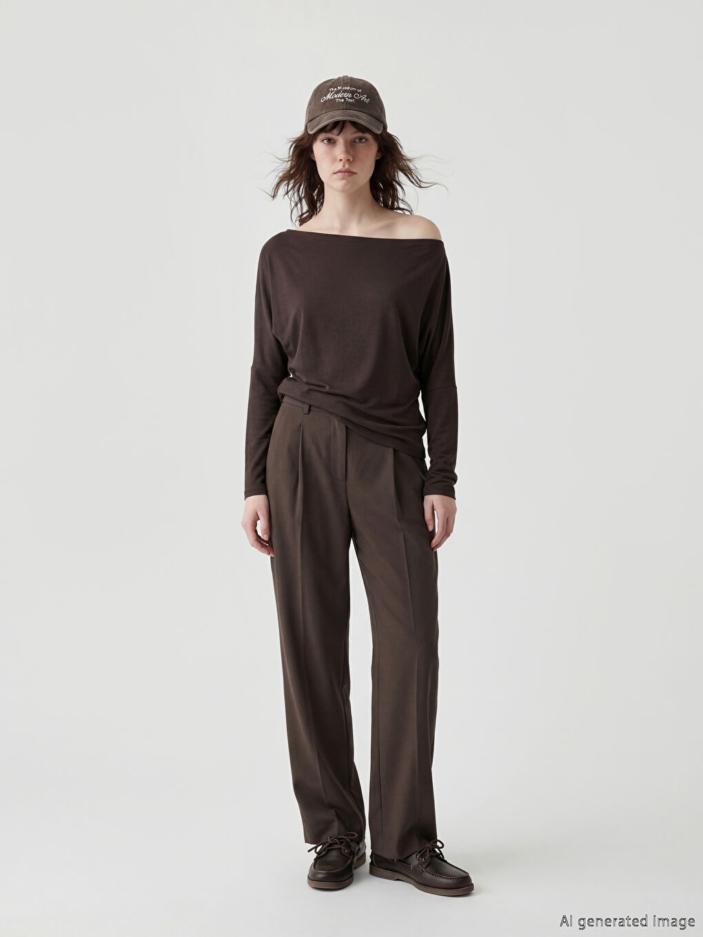 Женская блузка с вырезом лодочкой-1