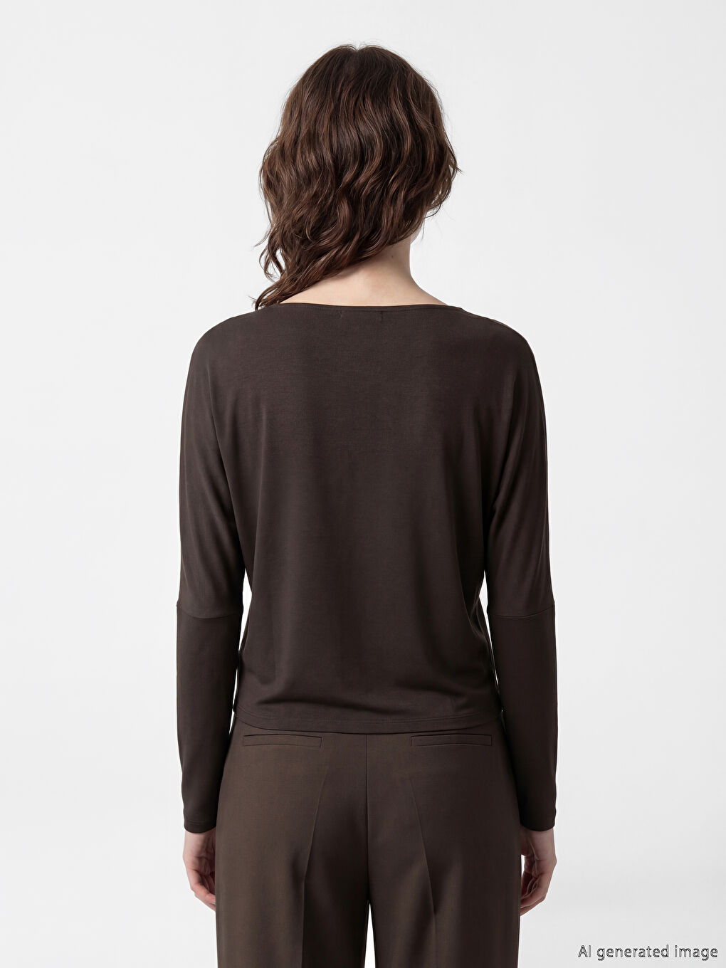 Женская блузка с вырезом лодочкой-3