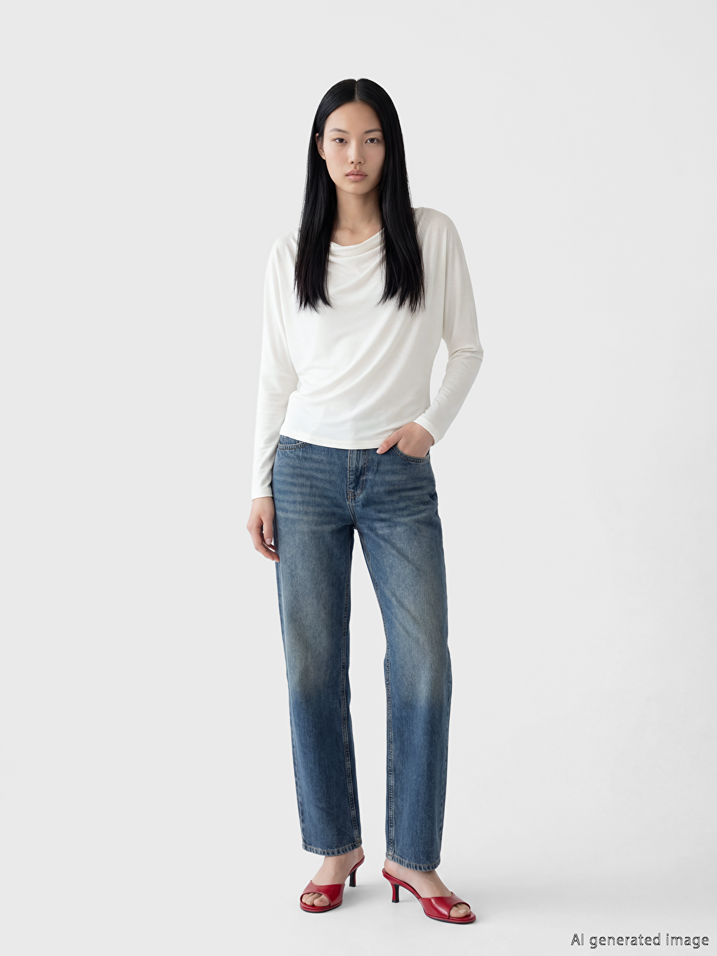 Women's Slash Neck Blouse-1