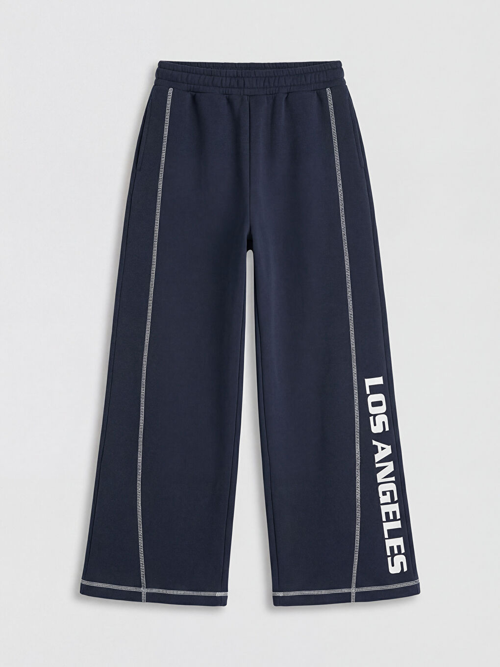 Lacivert Los Angeles Baskılı Kız Çocuk Eşofman Altı