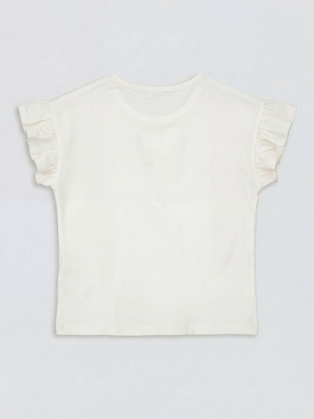 Ekru Bisiklet Yaka Nakışlı Kız Çocuk Takım-2