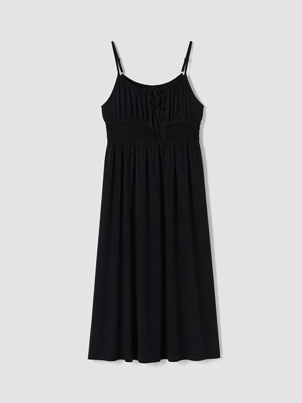 U Neck Strappy Flared Dress-4