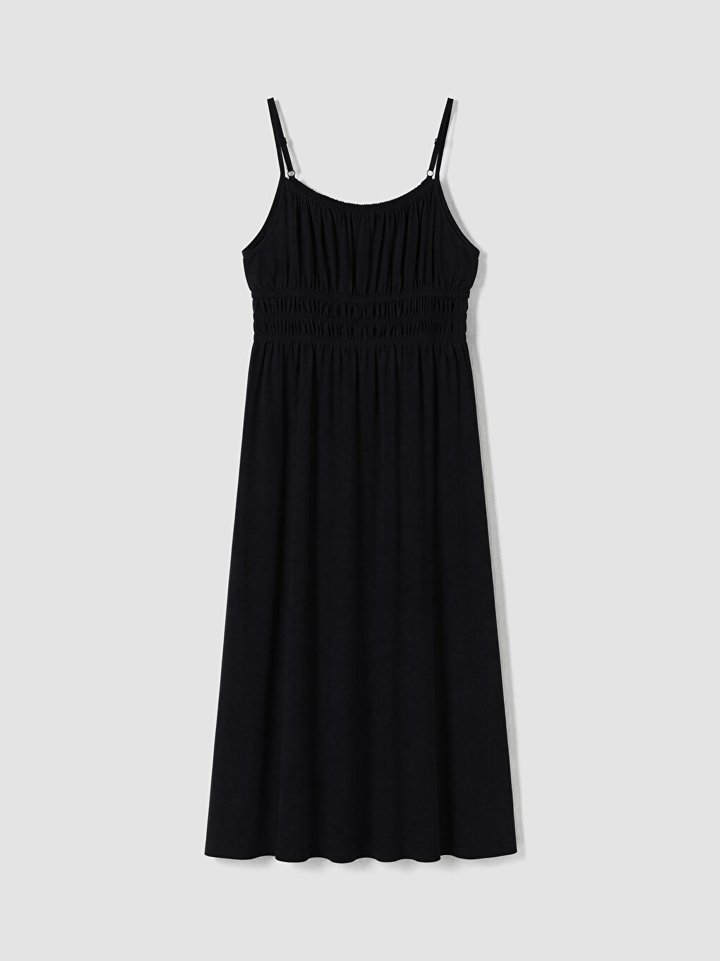 U Neck Strappy Flared Dress-5