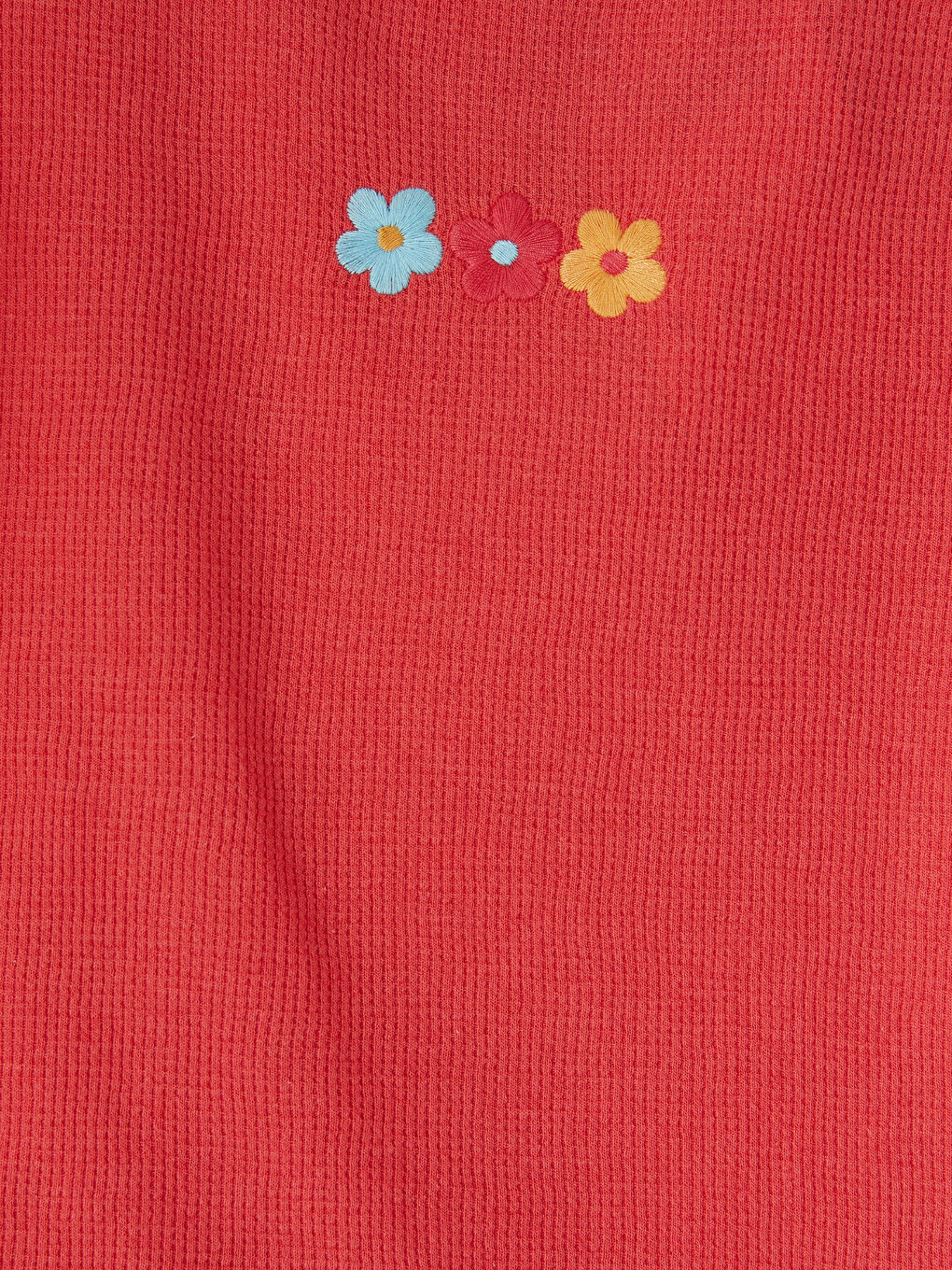 Kırmızı Bisiklet Yaka Nakışlı Kız Çocuk Tişört 2'li-3