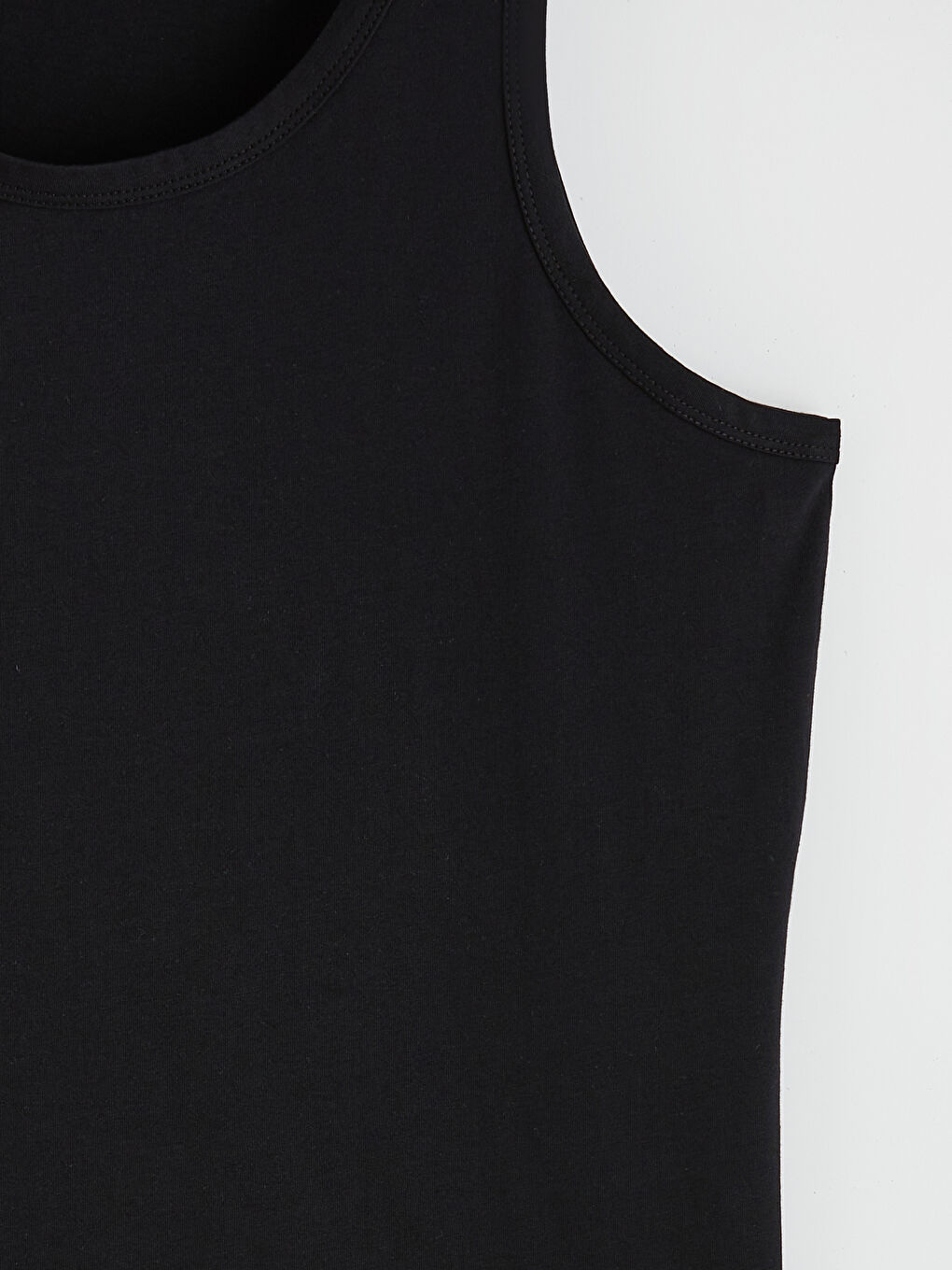 Siyah U Yaka Penye Erkek Atlet 5'li -11