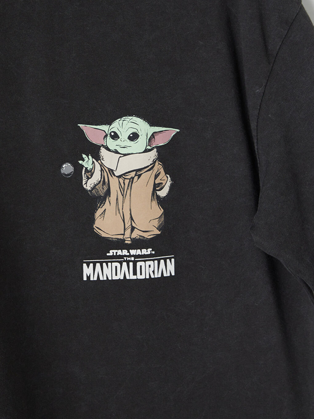 Antrasit The Mandalorian Baskılı Kadın Tişört-2