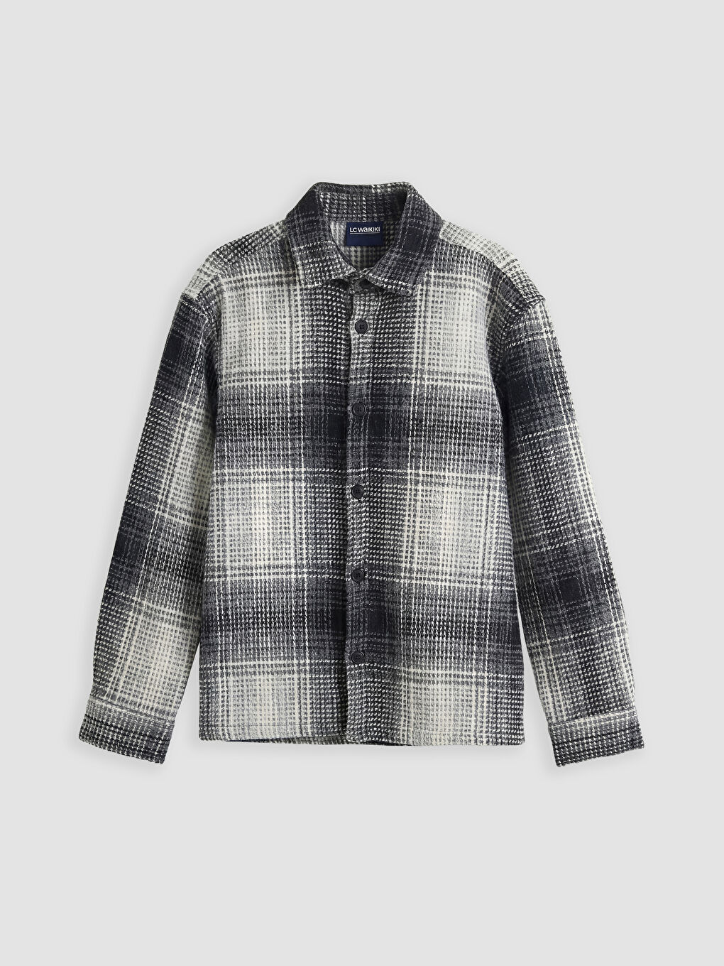 Gri Ekose Erkek Çocuk Gömlek