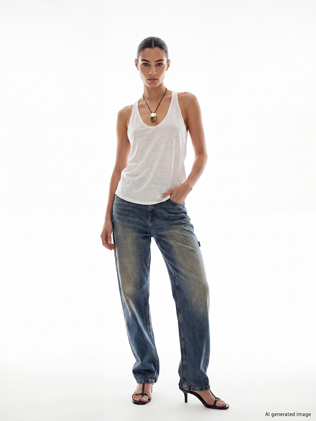 İndigo Baggy Fit Kadın Jean Pantolon