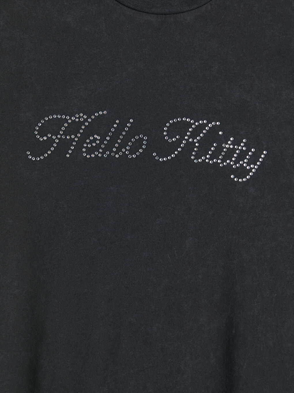 Antrasit Hello Kitty Baskılı Kadın Tişört-2