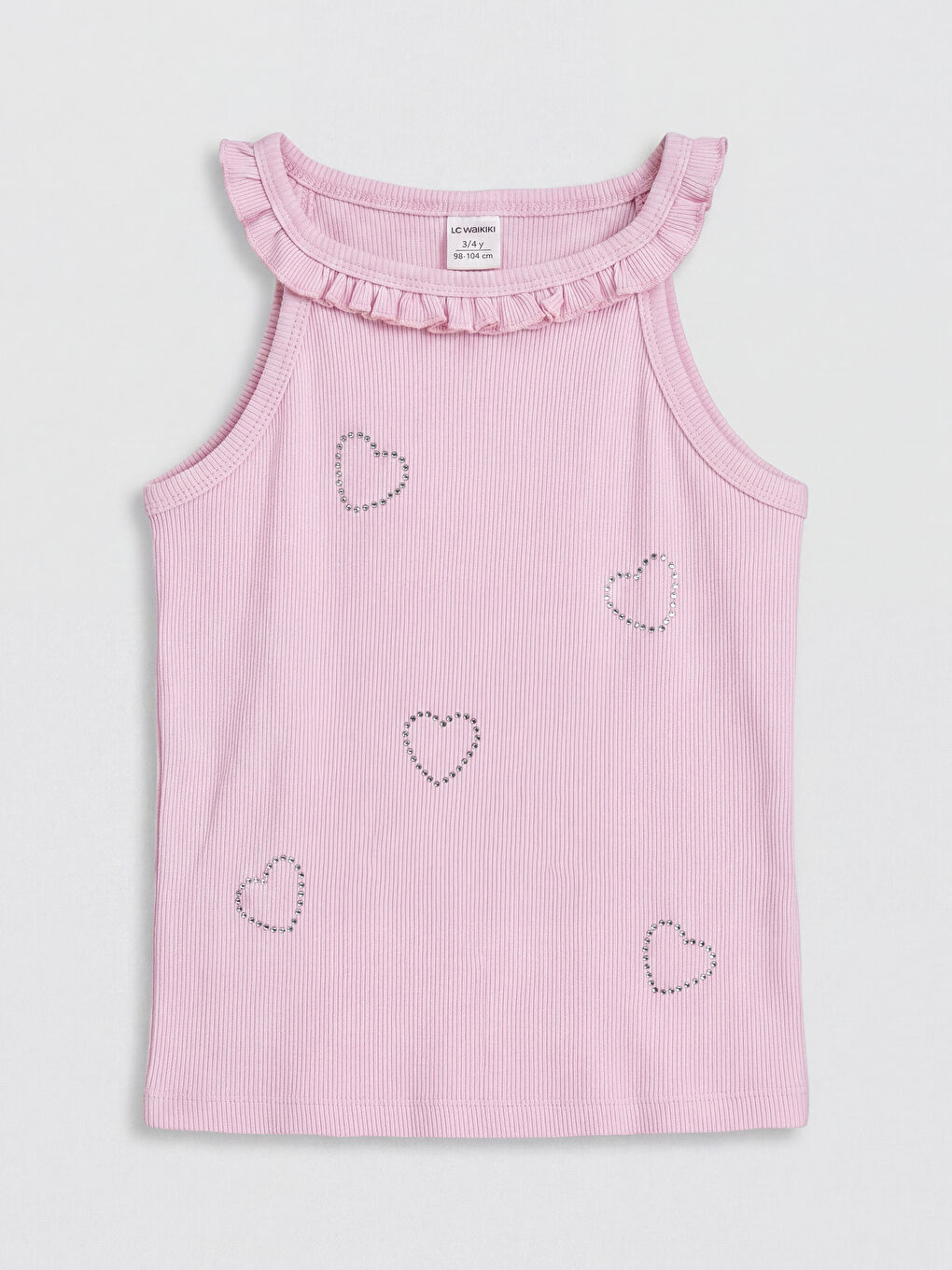Lila Halter Yaka Baskılı Kız Çocuk Atlet