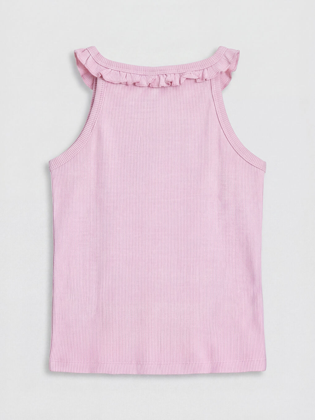 Lila Halter Yaka Baskılı Kız Çocuk Atlet-1
