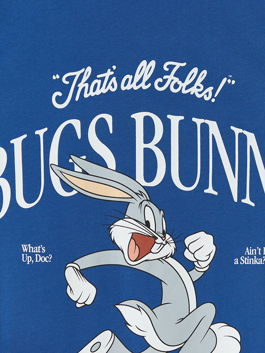 Mavi Bugs Bunny Baskılı Kadın Tişört-2